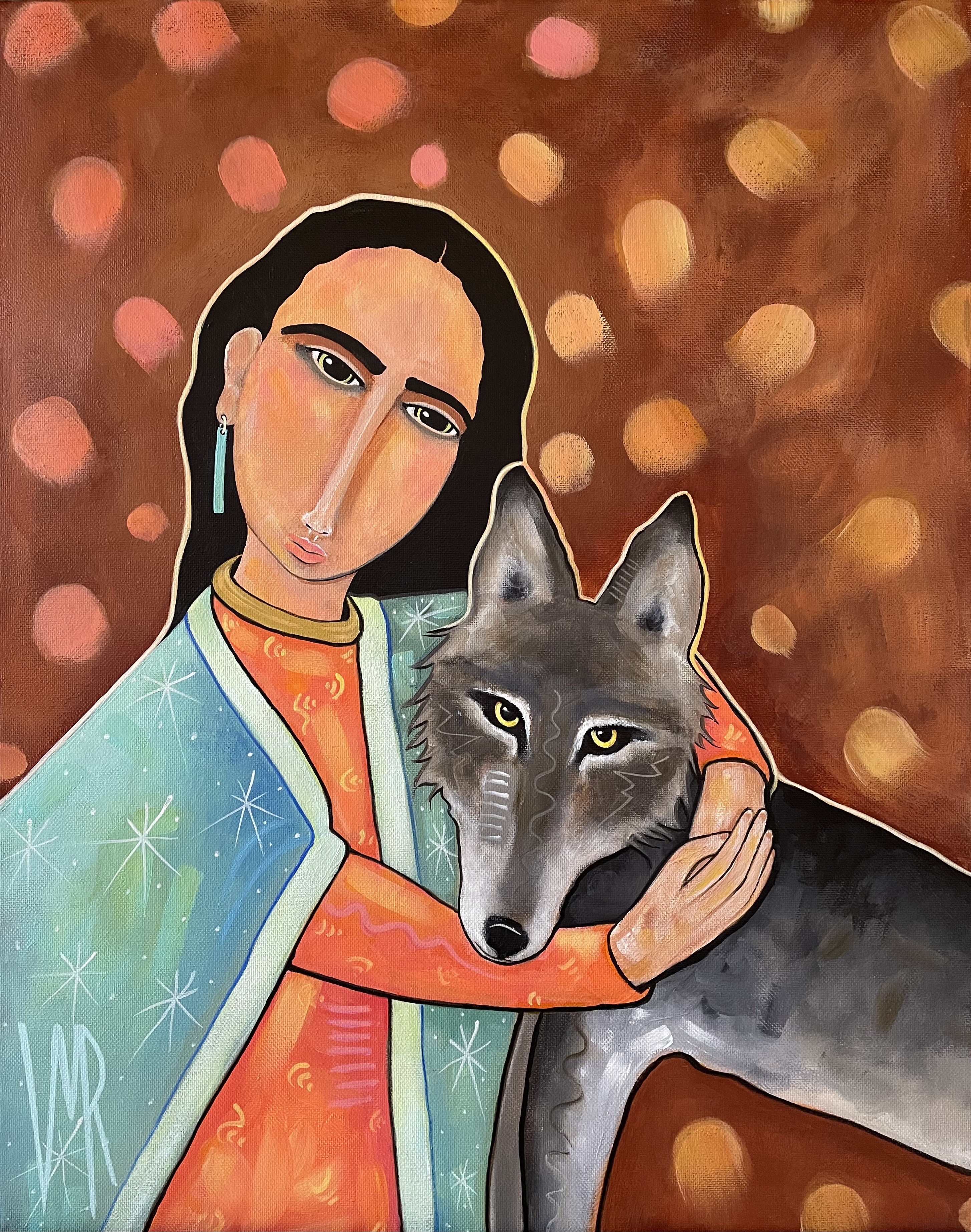 Mary SPeaks to Gray Wolf by VMR